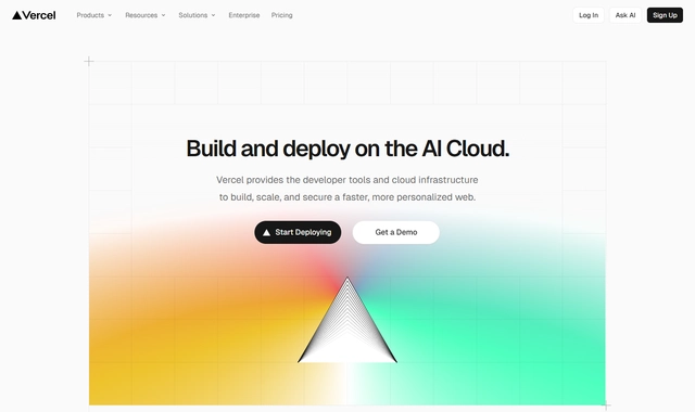 Vercel free Hobby plan deploying a React and Next.js app globally from Git