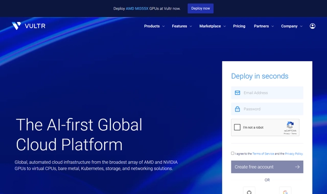 Vultr High Frequency cloud compute with promotional credit around $300 for new accounts