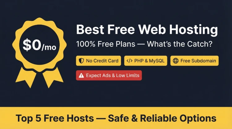 8 Best Free Web Hosting Services 2026 (No Hidden Costs)