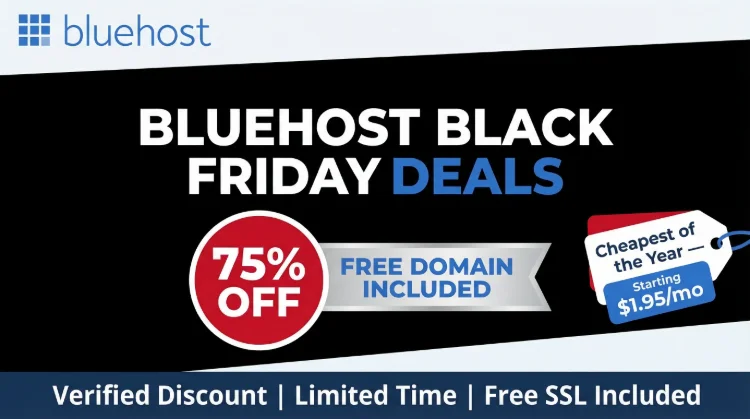 Bluehost Black Friday Deals 2026 — Up to 62% OFF + Free Domain (EIG Ownership Warning)
