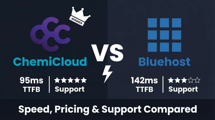ChemiCloud vs Bluehost 2026: Honest Speed & Pricing Comparison