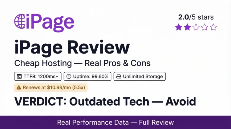 iPage Hosting Review 2026: Pros, Cons & Performance